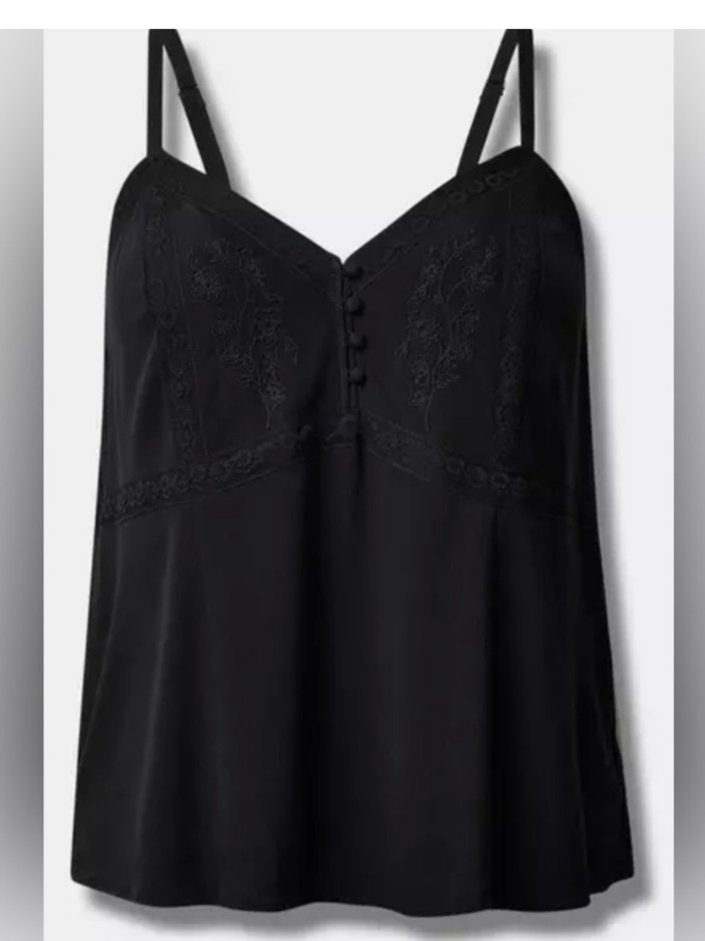 NWT Torrid CRINKLE GAUZE EMBROIDERED BABYDOLL TANK size 2 (18-20)